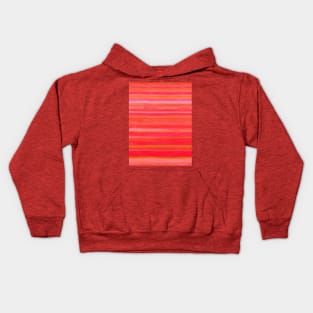 Red and Gold Stripes Kids Hoodie